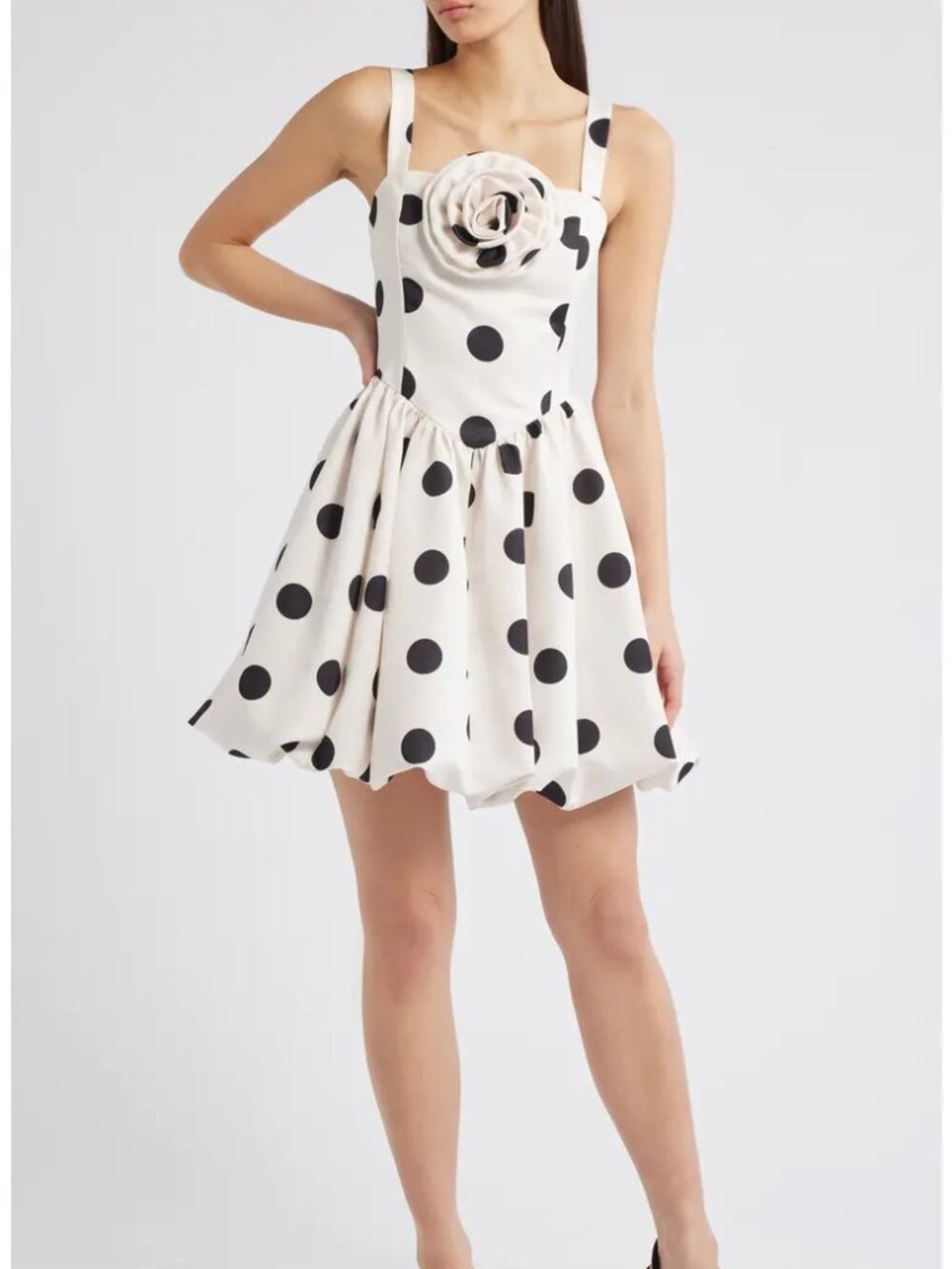 Julia Jordan Polka Dot Rosette Detail Cocktail Minidress. Sz: 8